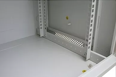 9U 19'' Fixed Wallmount Cabinet glass front door D: 600mm gray to assemble