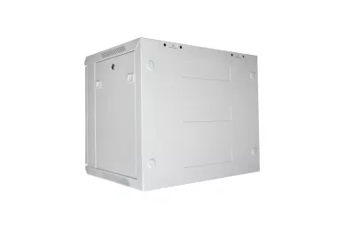 9U 19'' Fixed Wallmount Cabinet glass front door D: 600mm gray to assemble