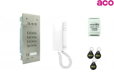 Aco 1-family intercom kit with combination lock