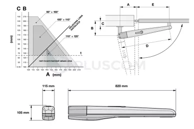 Assembly dimensions: