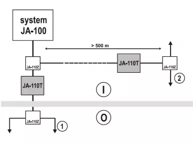 Jablotron JA-110T bus isolator module