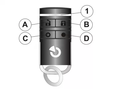 Jablotron JA-154J two-way four-button remote control