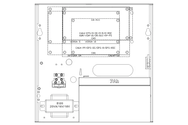 Logement Pulsar AWO005EI pour les panneaux de contrôle SATEL avec transformateur