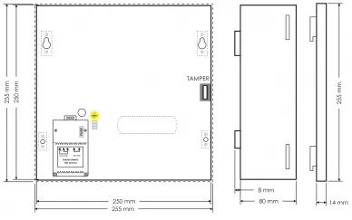 Logement Pulsar AWO009 pour les panneaux de contrôle avec transformateur