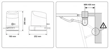 Nice HO7124 dimensions and mounting