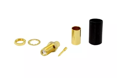 RP-SMA female crimp (H155) with nut