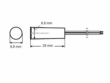 Satel K-2 2E Magnetischer Detektor (weiß)