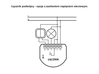 Schemat elektryczny podłączenia (łącznik podwójny)