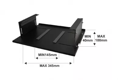 The adjustment range bracket: