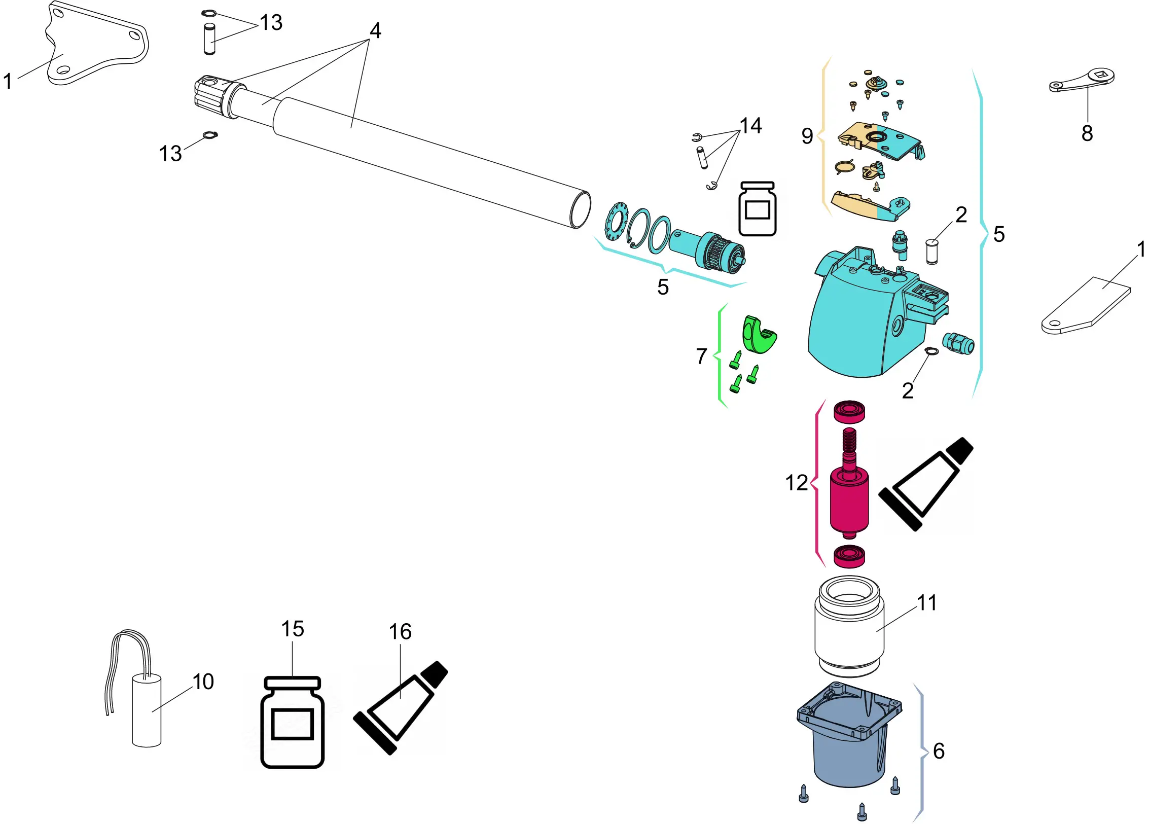 Parti di ricambio, schema di guida 