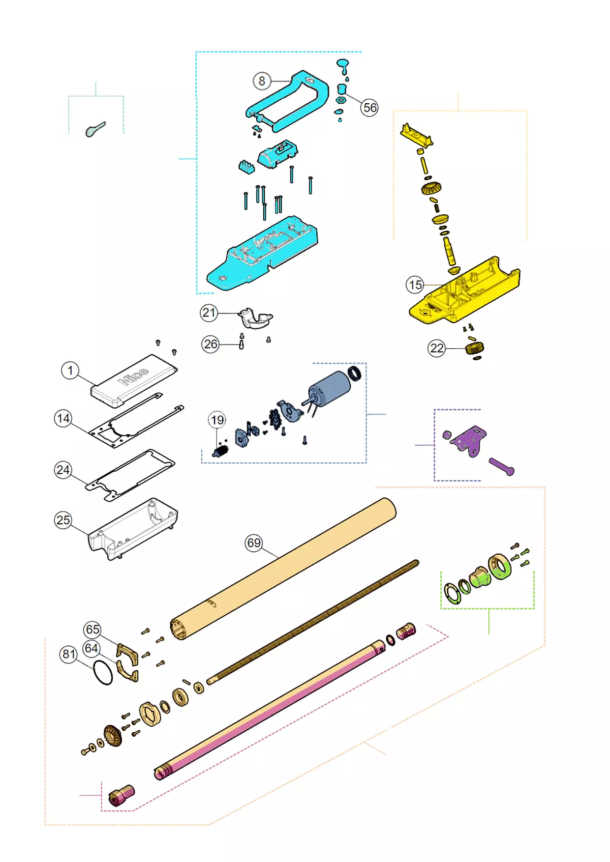 Parti di ricambio, schema di guida 
