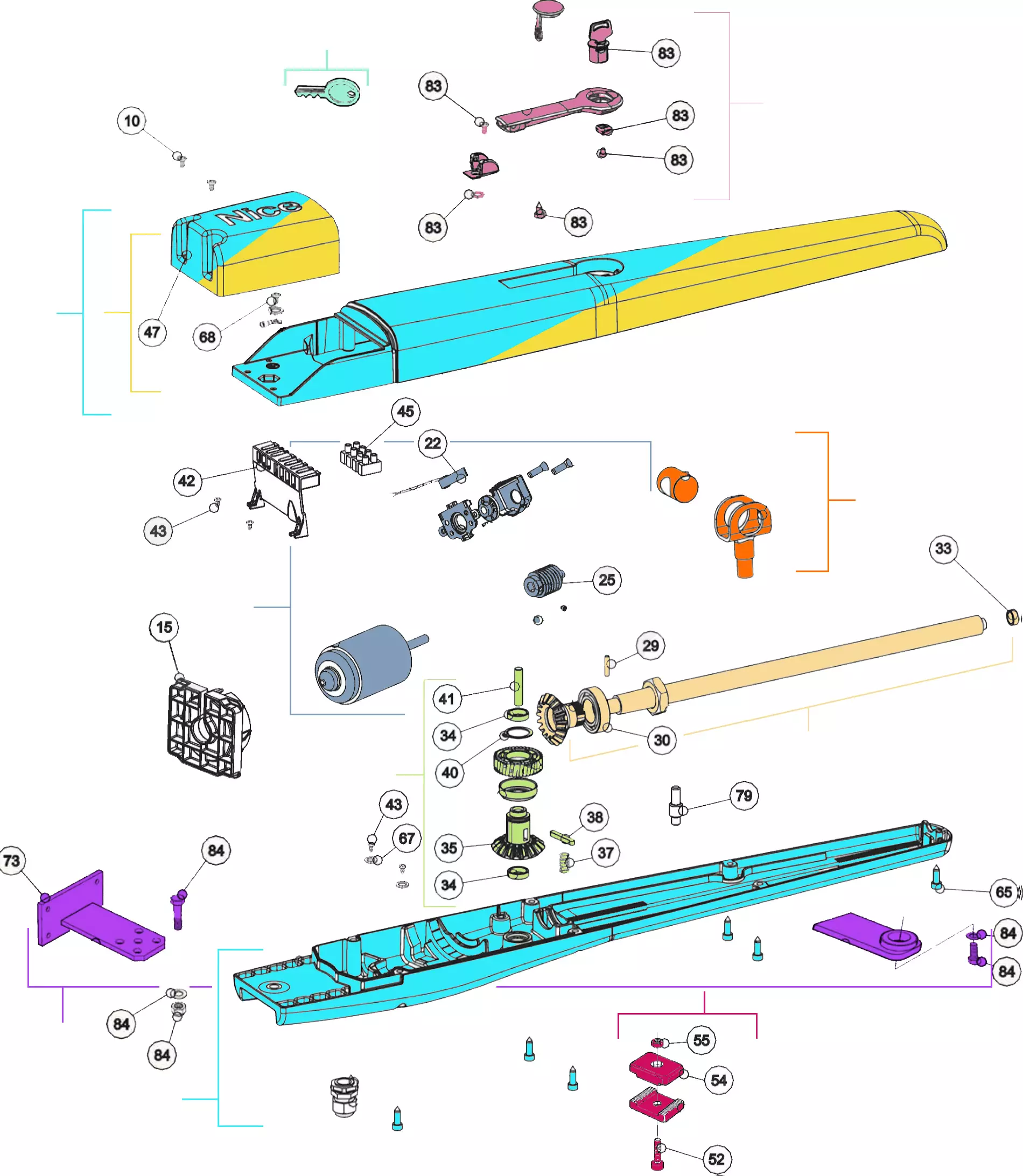 Parti di ricambio, schema di guida 