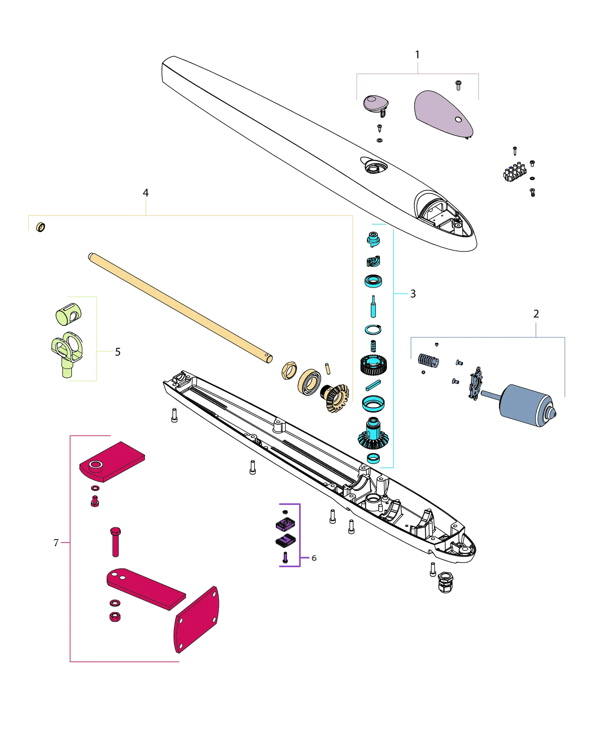 Parti di ricambio, schema di guida Master 200