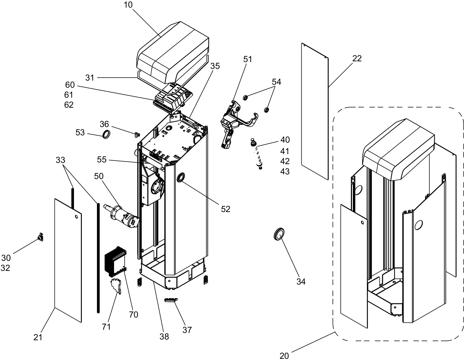 Service parts AC Access Housing and Mechanic