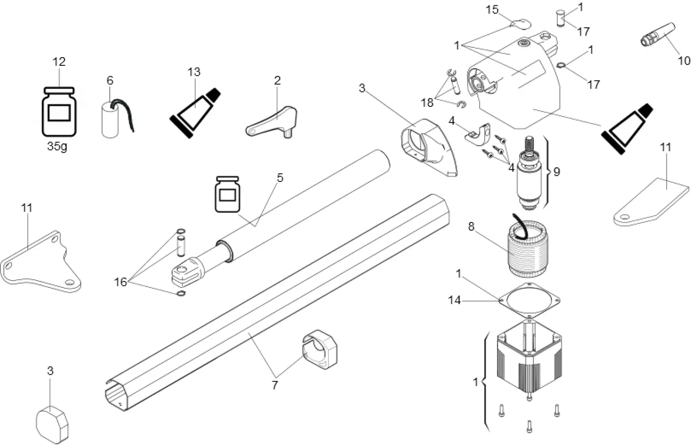 Service parts Faac 412 DX