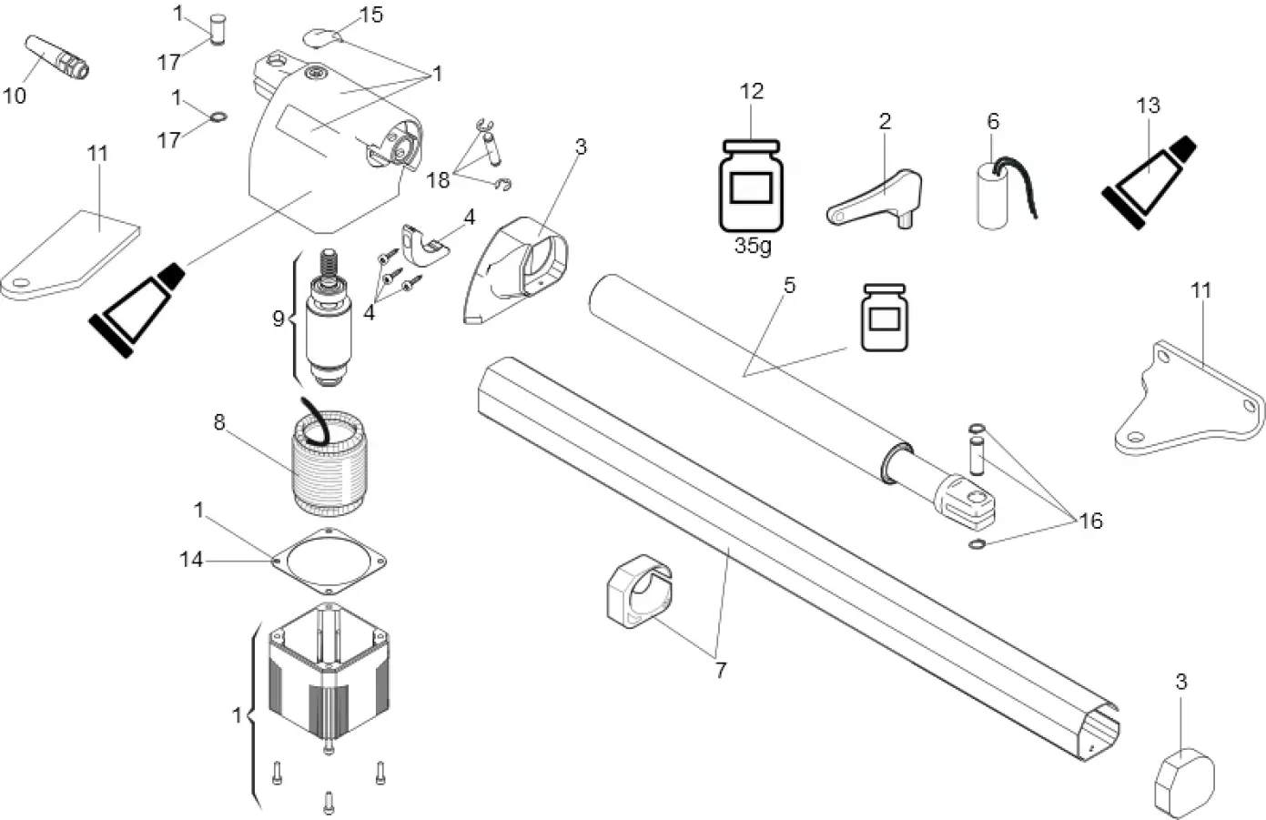 Service parts Faac 412 SX
