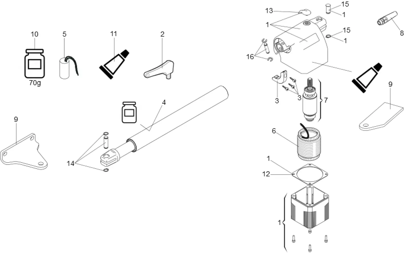 Service parts Faac 414 P L DX