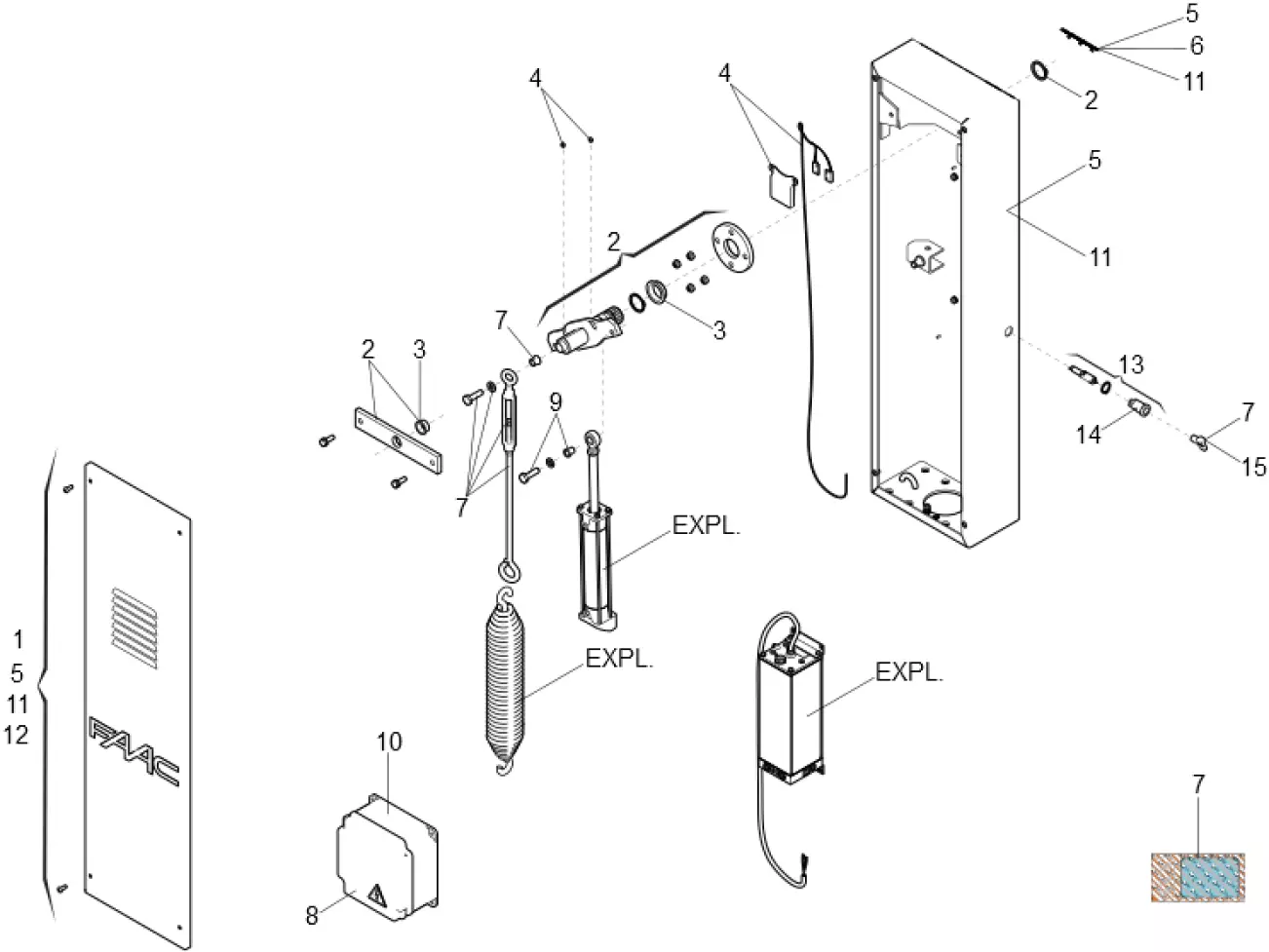 Service parts Faac 615 BPR STD 1