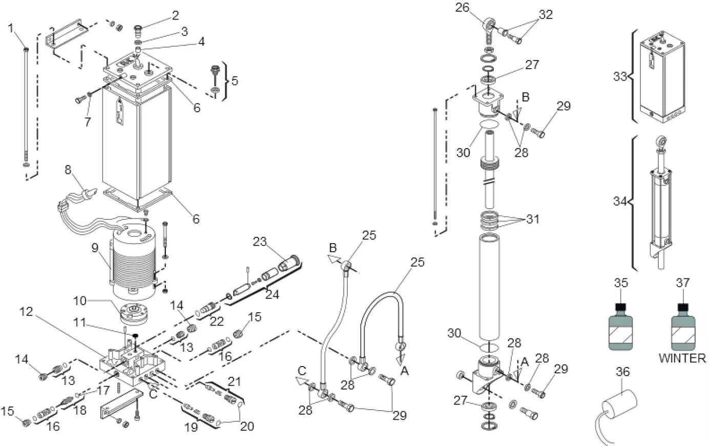 Service parts Faac 615 STD 2