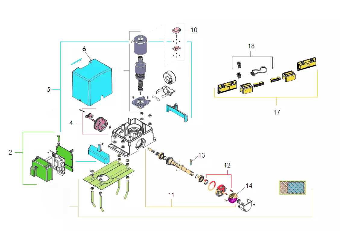 Service parts Faac 740 24V