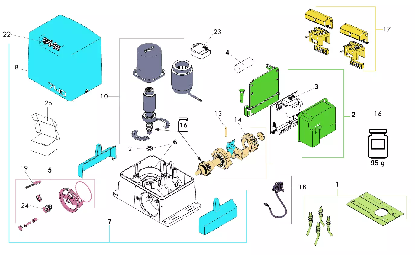 Service parts Faac 741