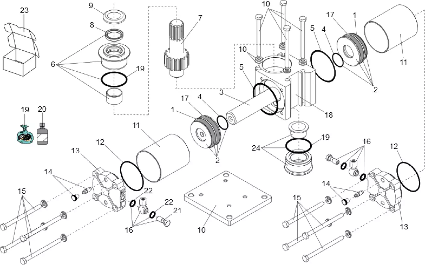 Service parts Faac 750 100 CP Martinetto