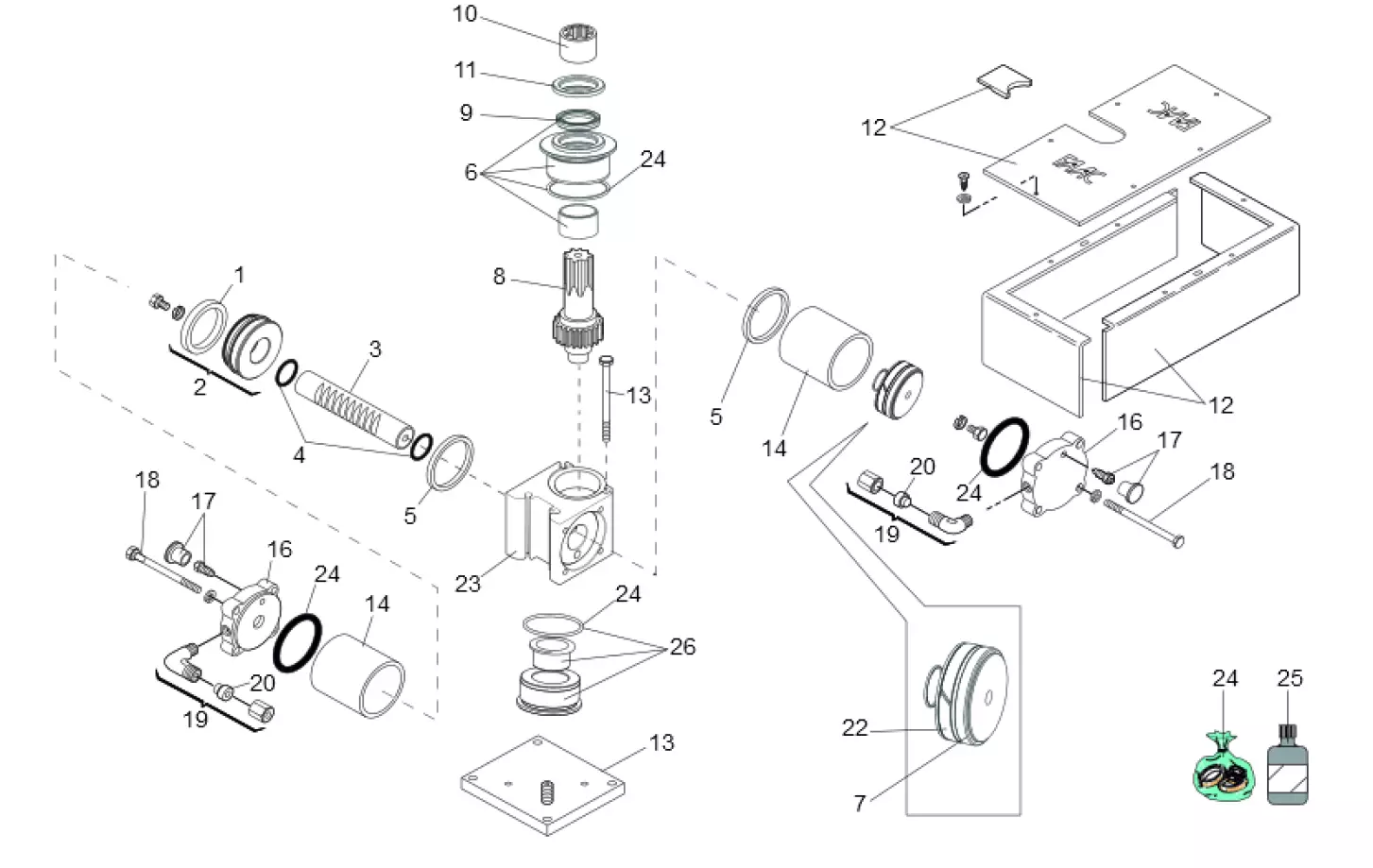 Service parts Faac 750 100 Martinetto