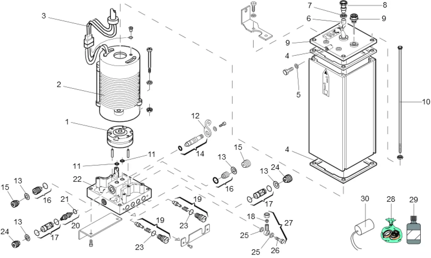Service parts Faac 750 CBAC Hydraulic unit