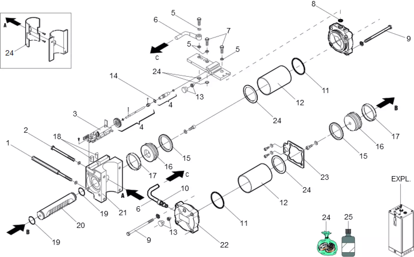 Service parts Faac 760 CBAC SR Restyling