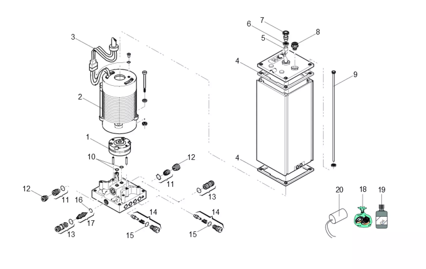 Service parts Faac 760 SBS Hydraulic unit
