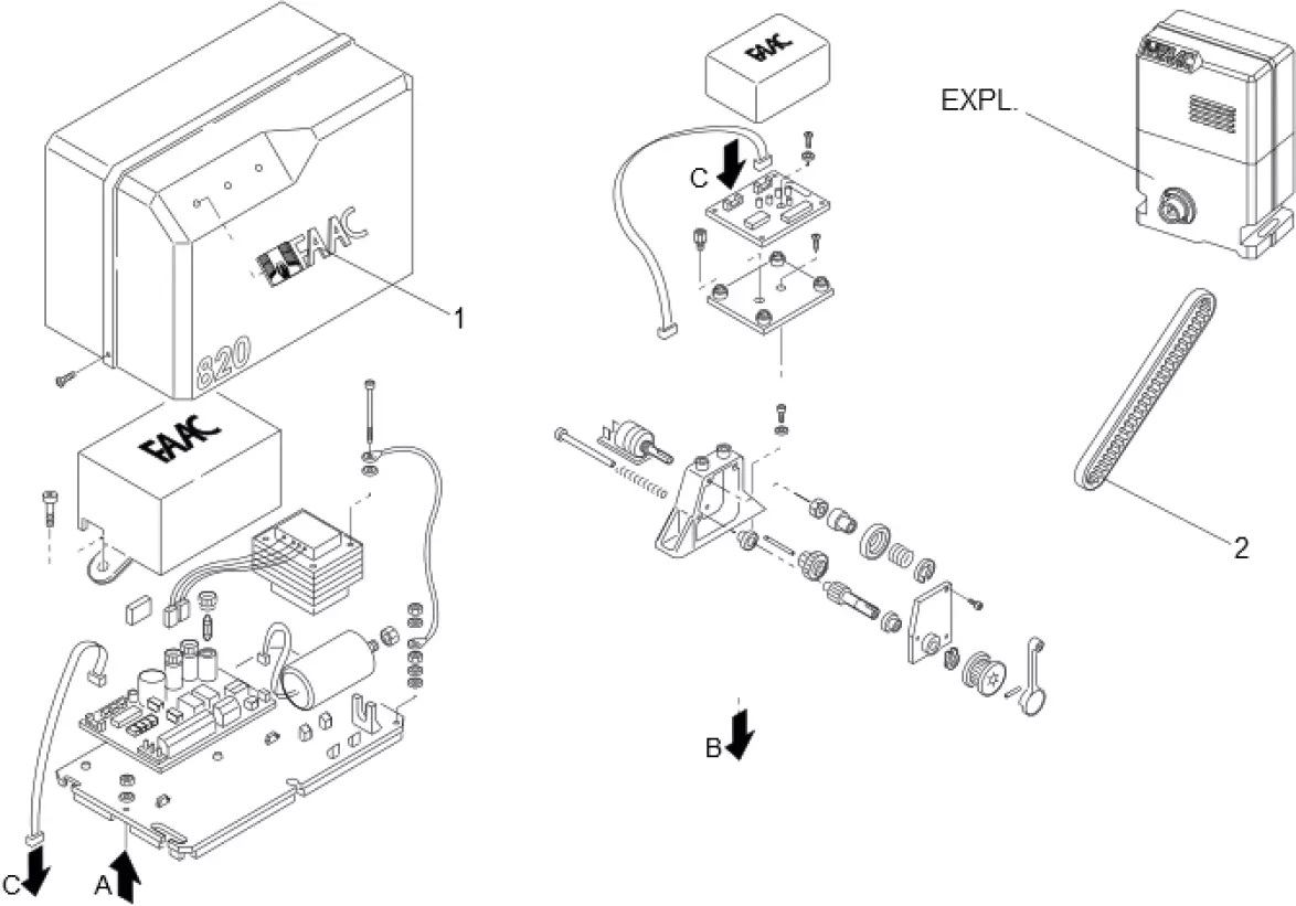 Service parts Faac 820 EMC