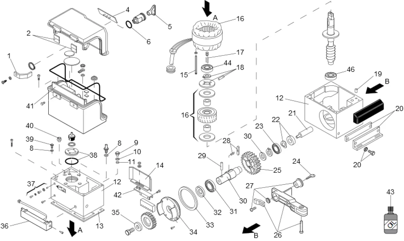 Service parts Faac 844 MC 3PH