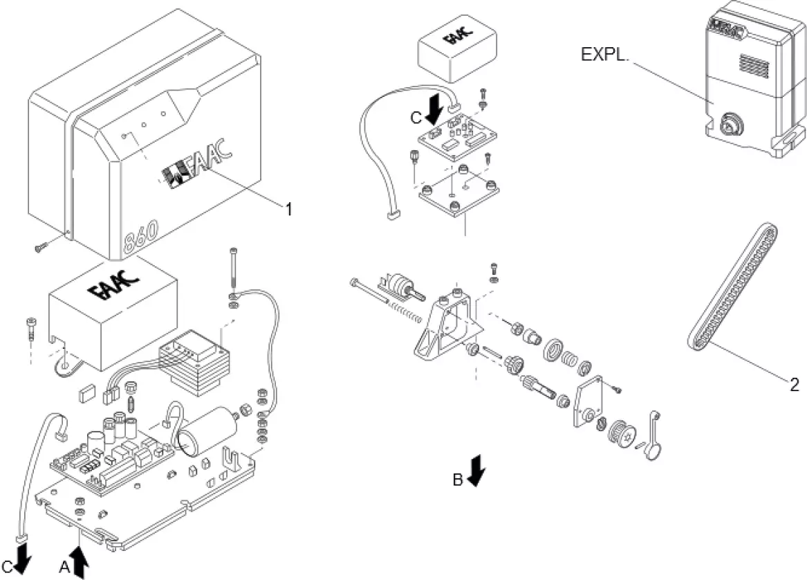 Service parts Faac 860 EMC
