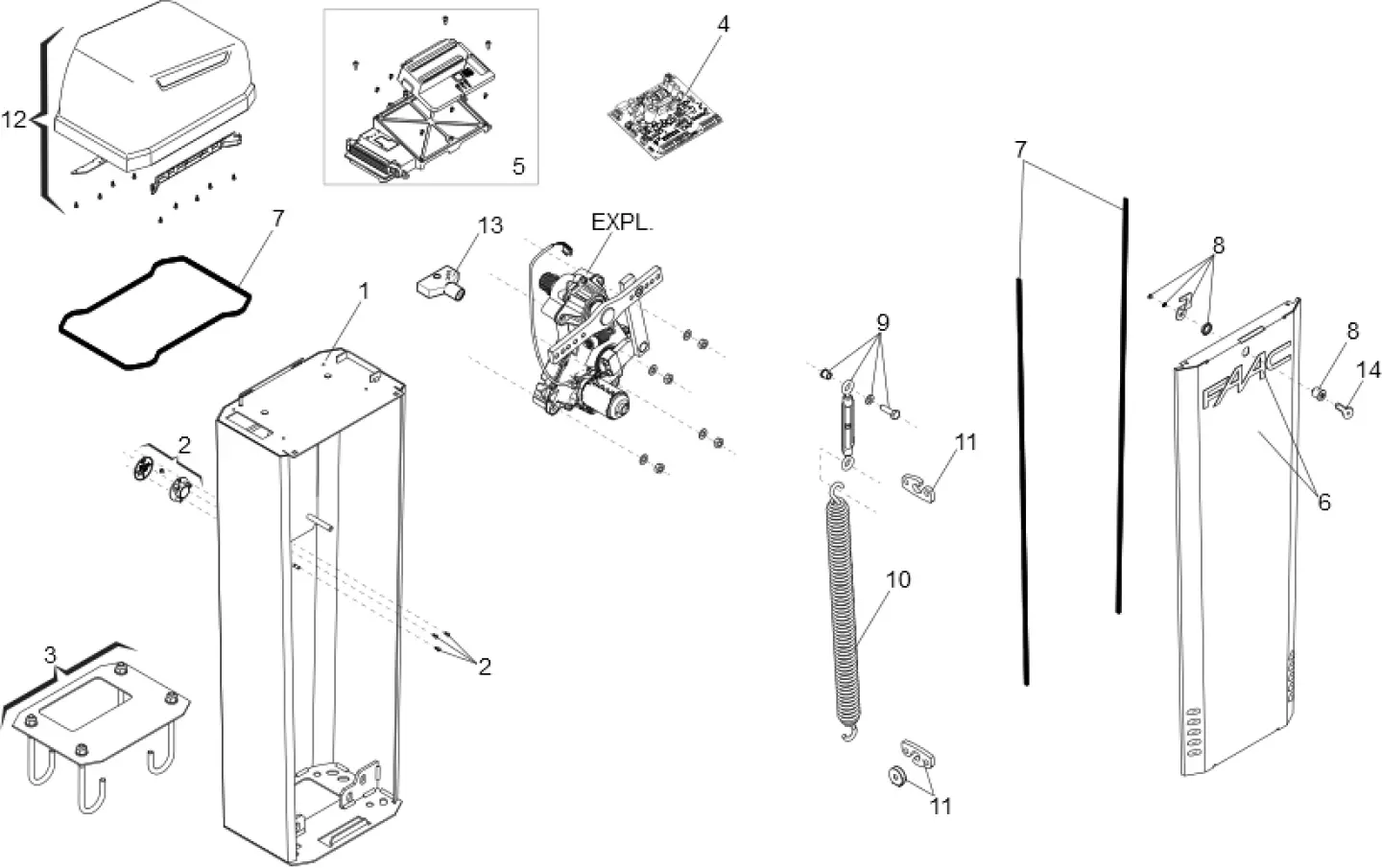 Service parts Faac B614