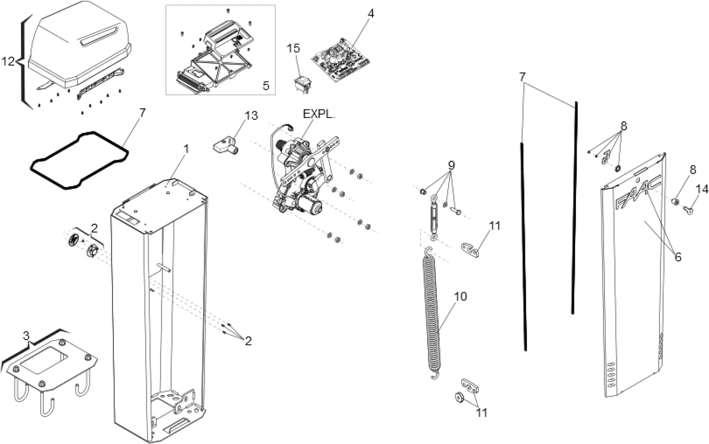 Service parts Faac B614 UL