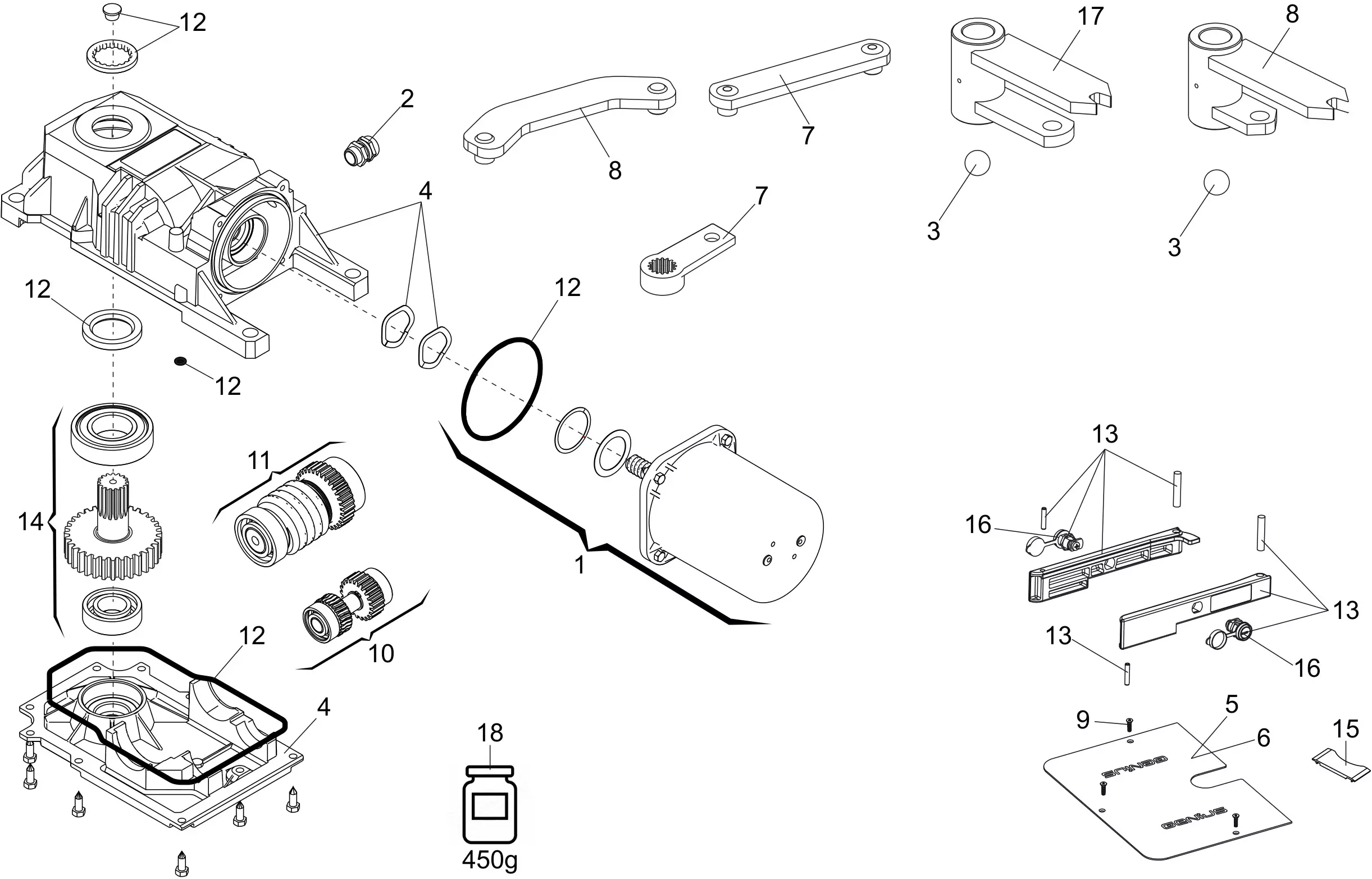 Service parts Genius Roller 24V