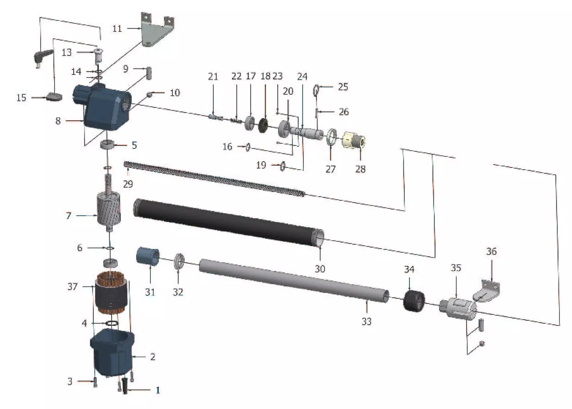 Service parts KINGgates Linear 400/600 (before the modernization)
