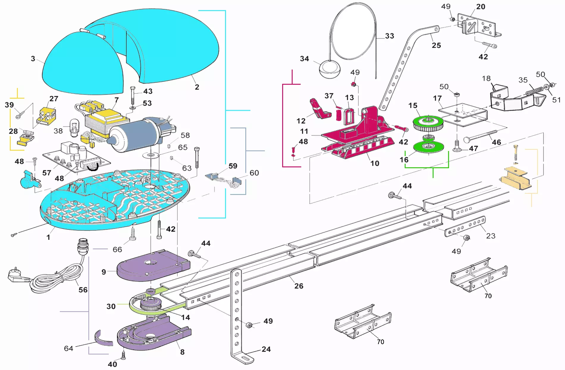 Service parts Mhouse GD0 / GD0N
