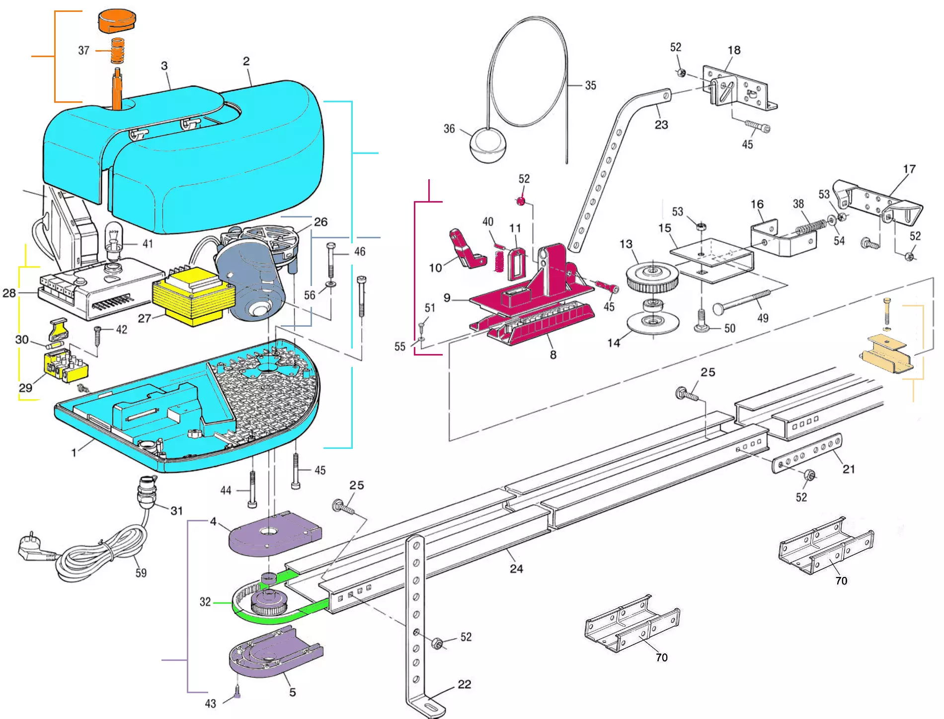 Service parts Mhouse GD1 / GD1N