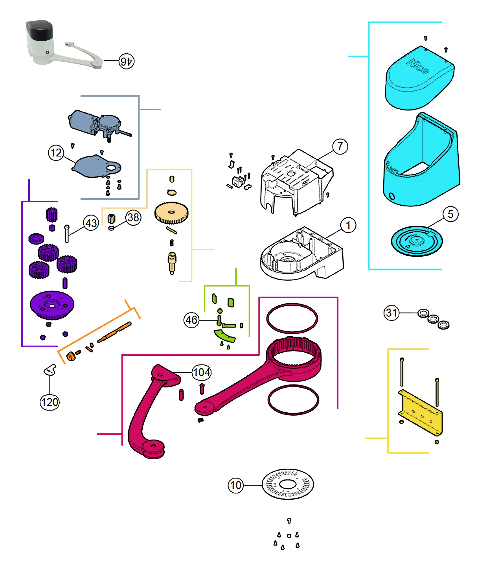 Service parts Nice HOPP HO7224