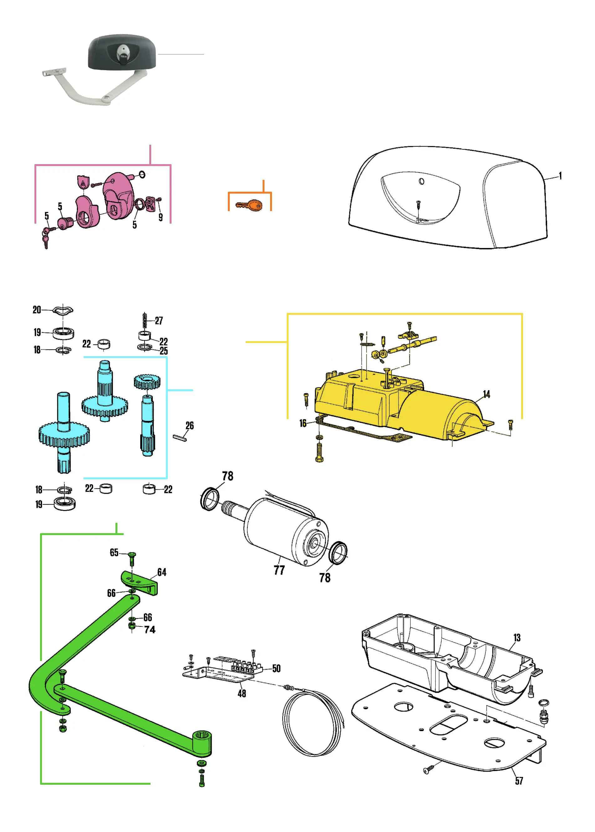 Service parts Nice HYPPO 7024 (HY7024)