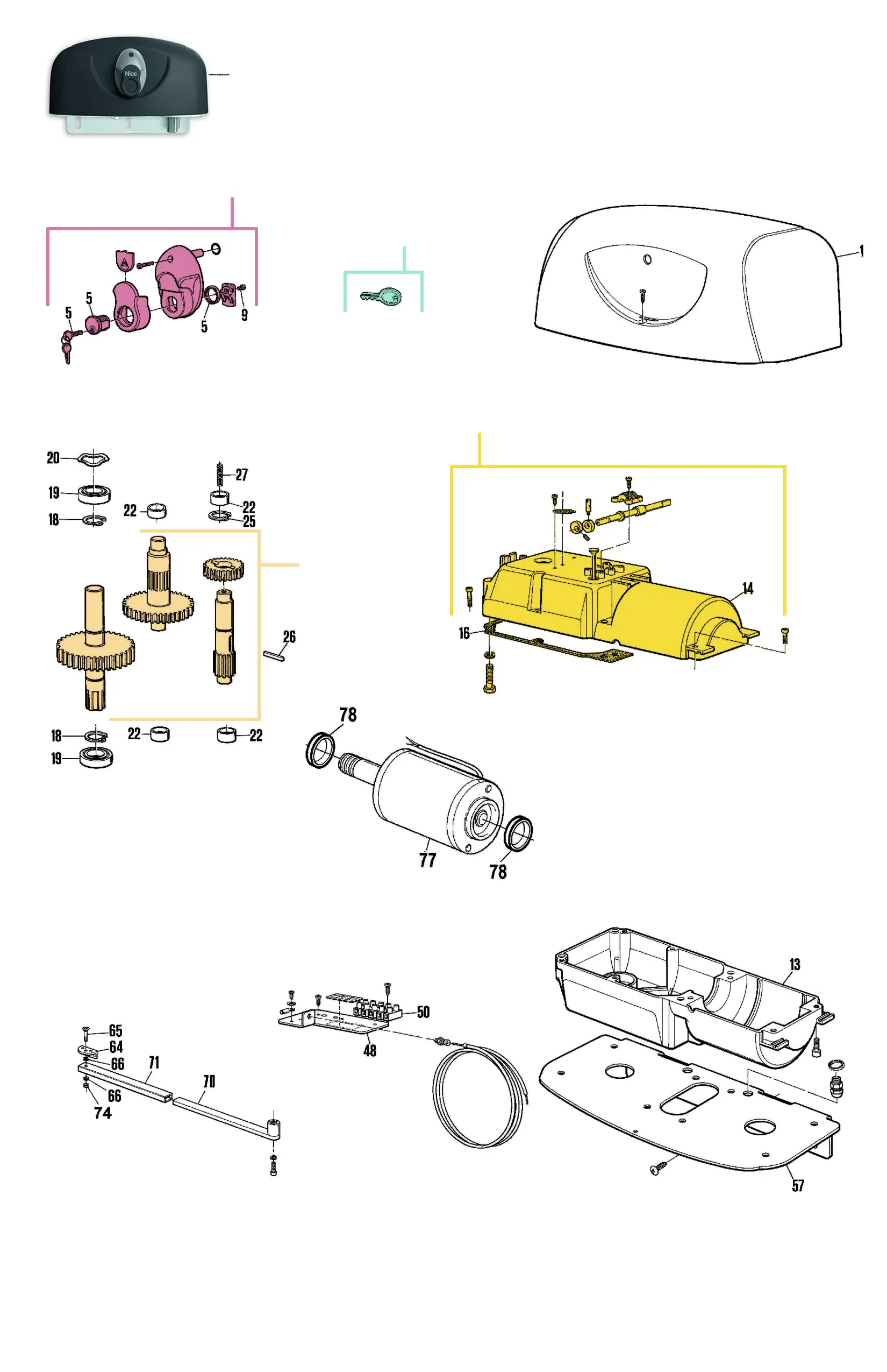 Service parts Nice HYPPO 7124 (HY7124)