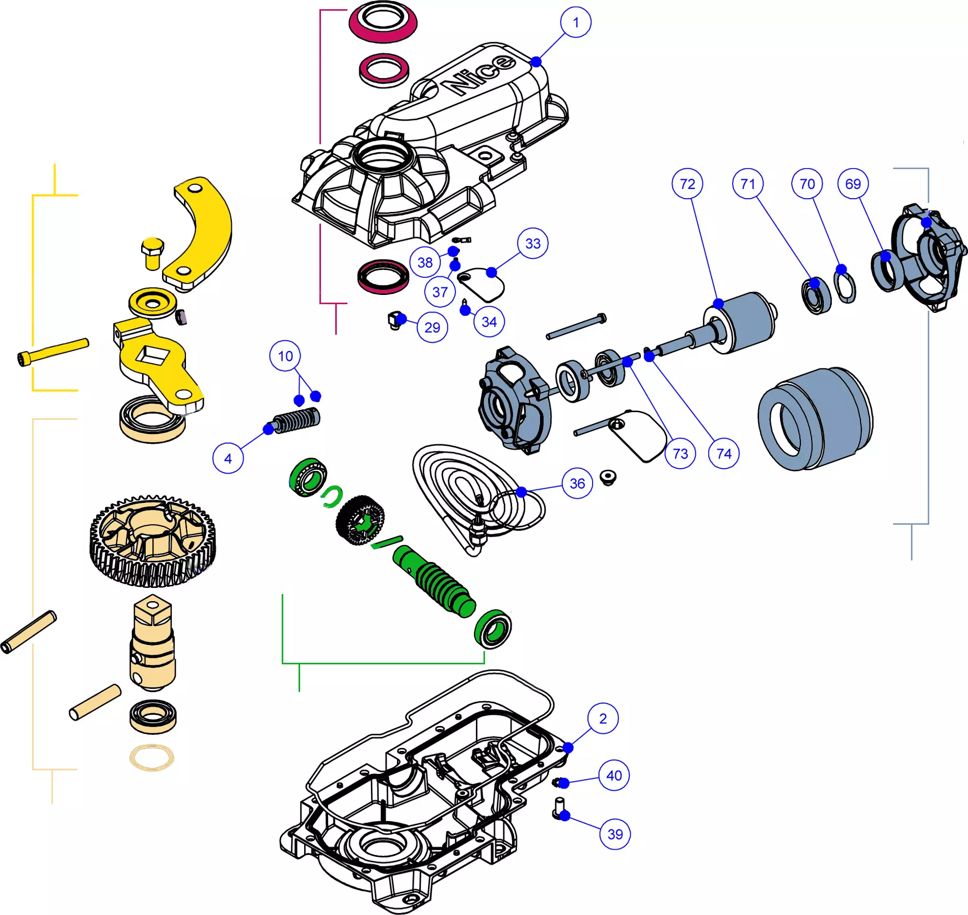 Service parts Nice L-Fab (BM4000)