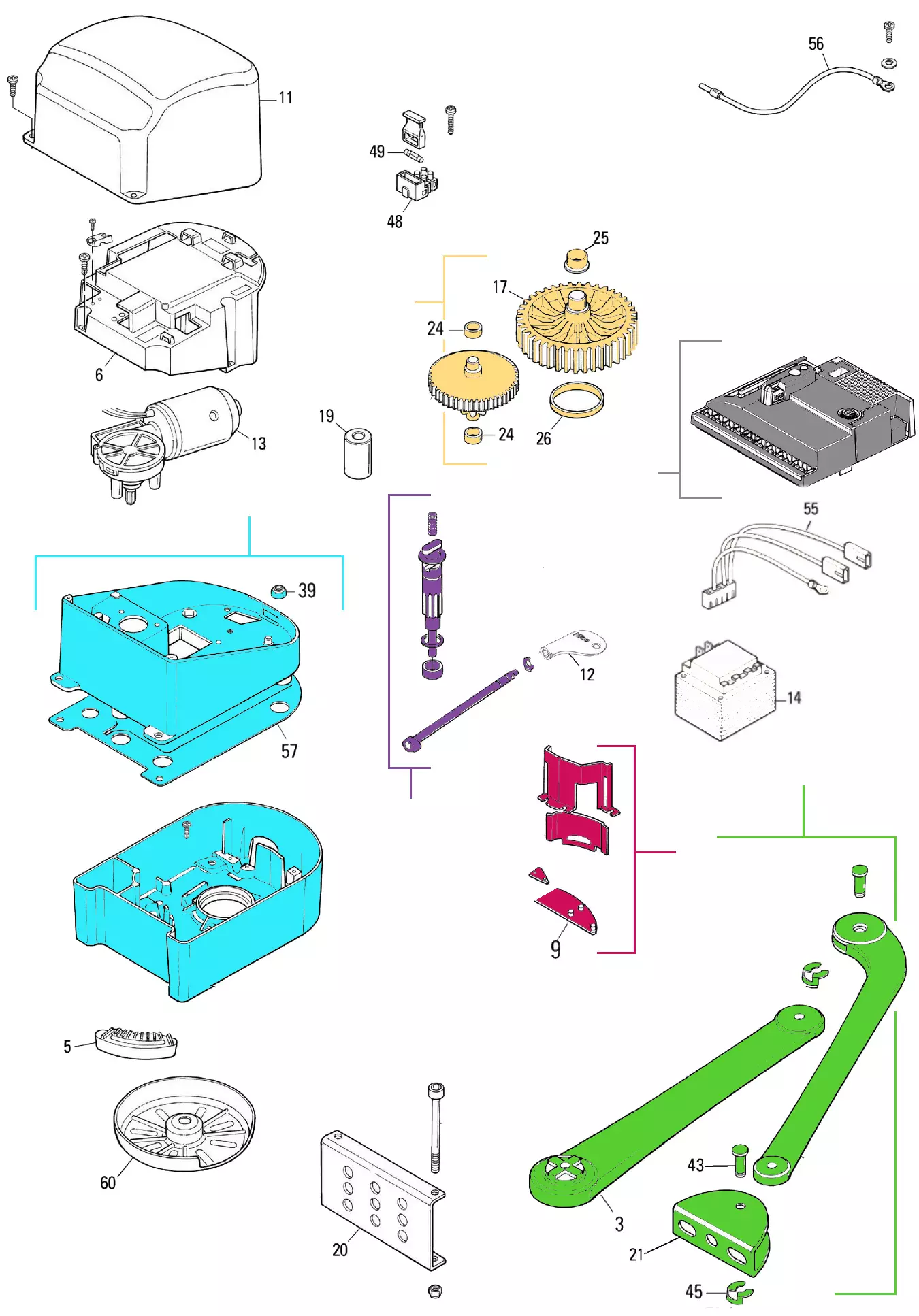 Service parts Nice Pop 7124 R10
