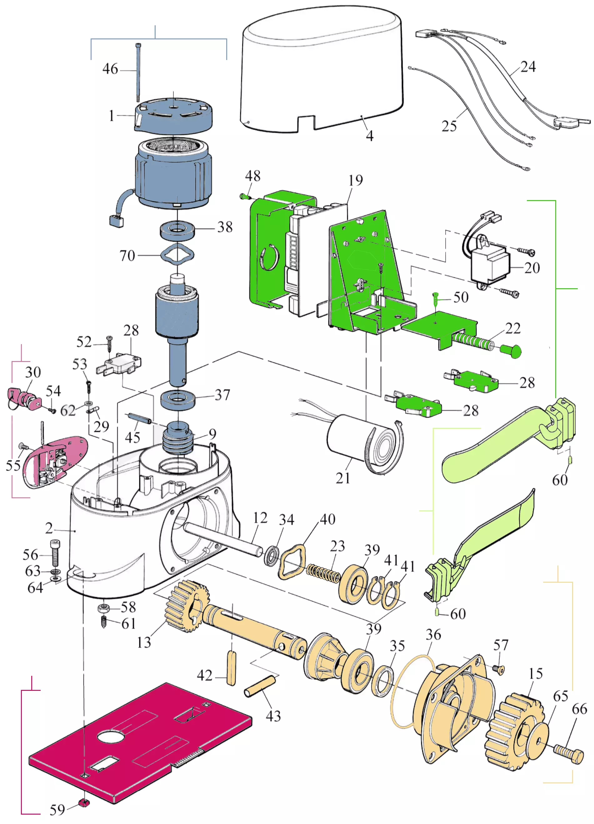 Service parts Nice Robo 1000 (RO1000)