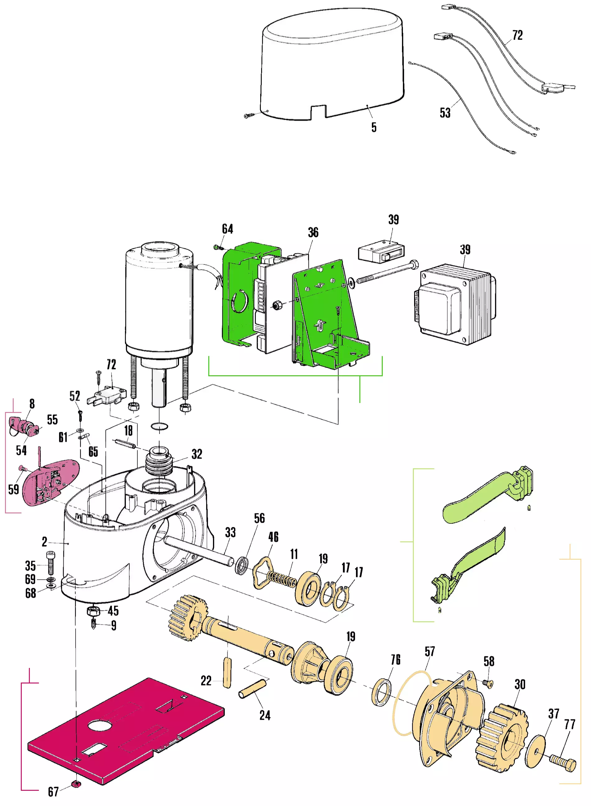 Service parts Nice Robo 1124 (RO1124)