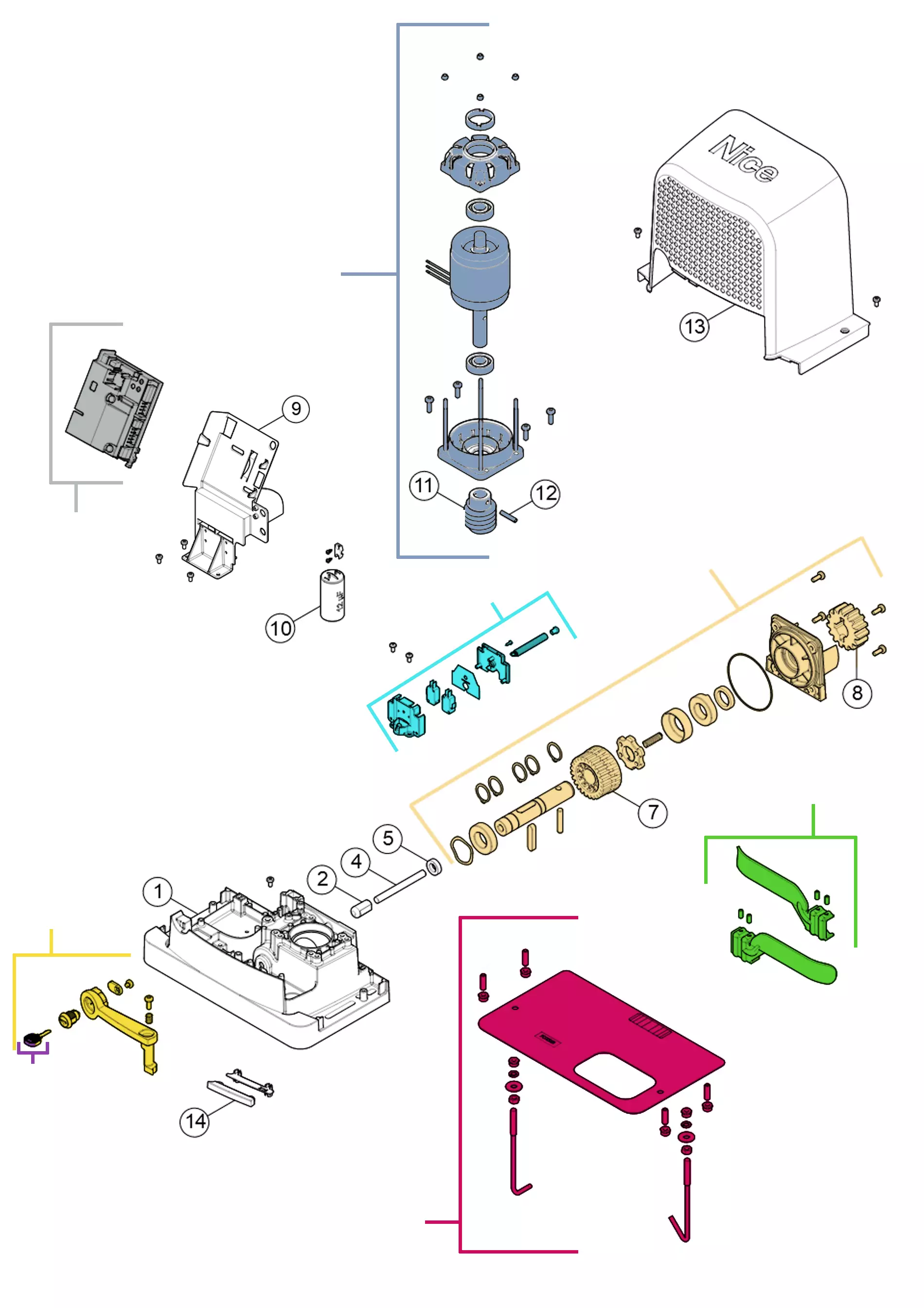 Service parts Nice Robo 600 (RO600)