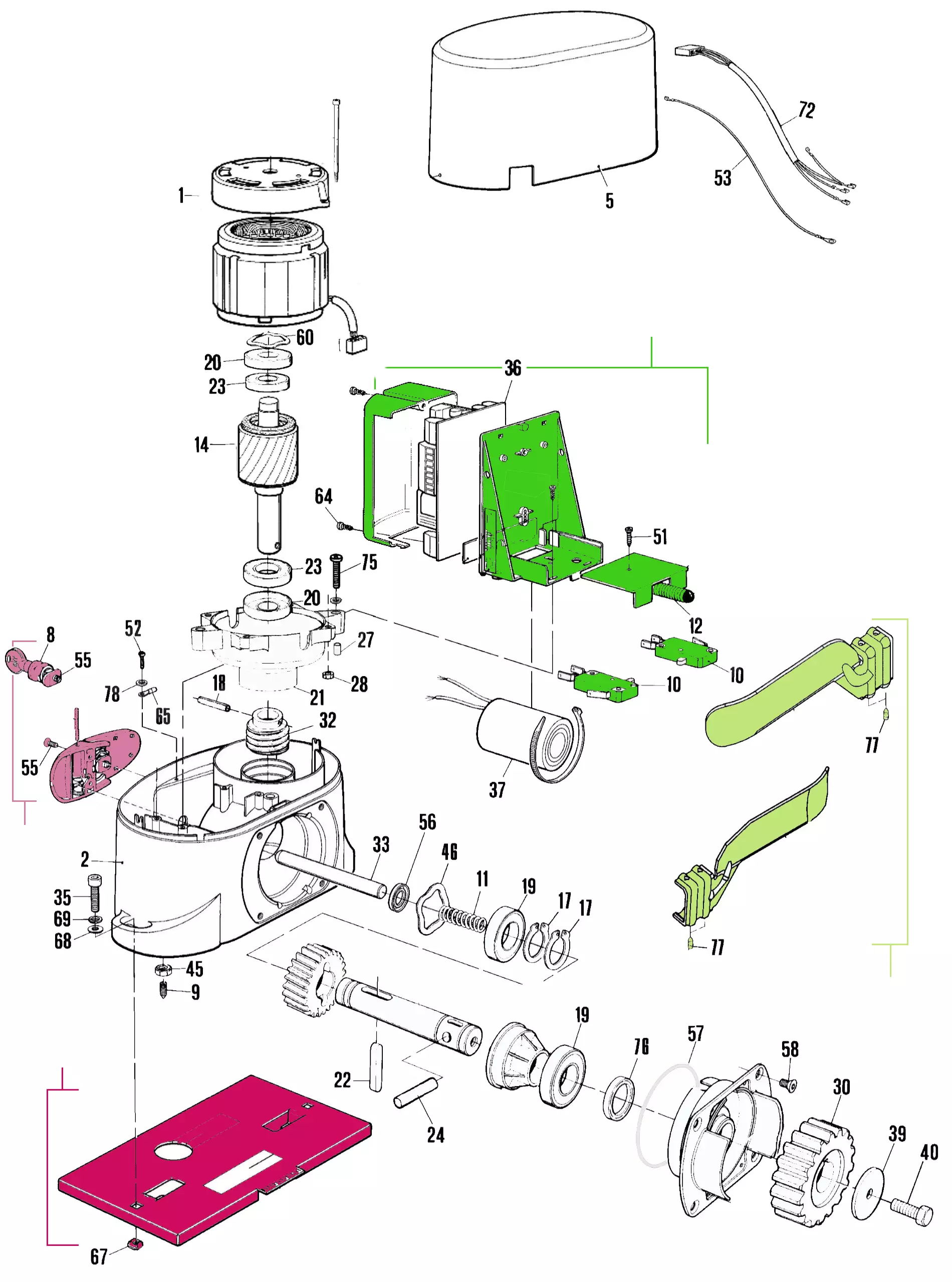 Service parts Nice Rokit 300 (ROKCE)