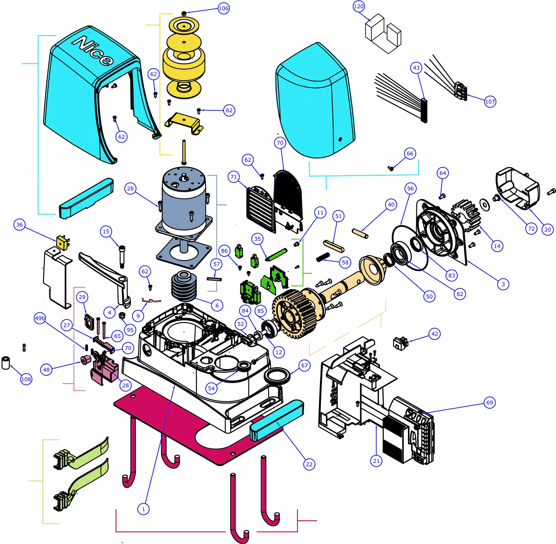 Service parts Nice Run 1200HS