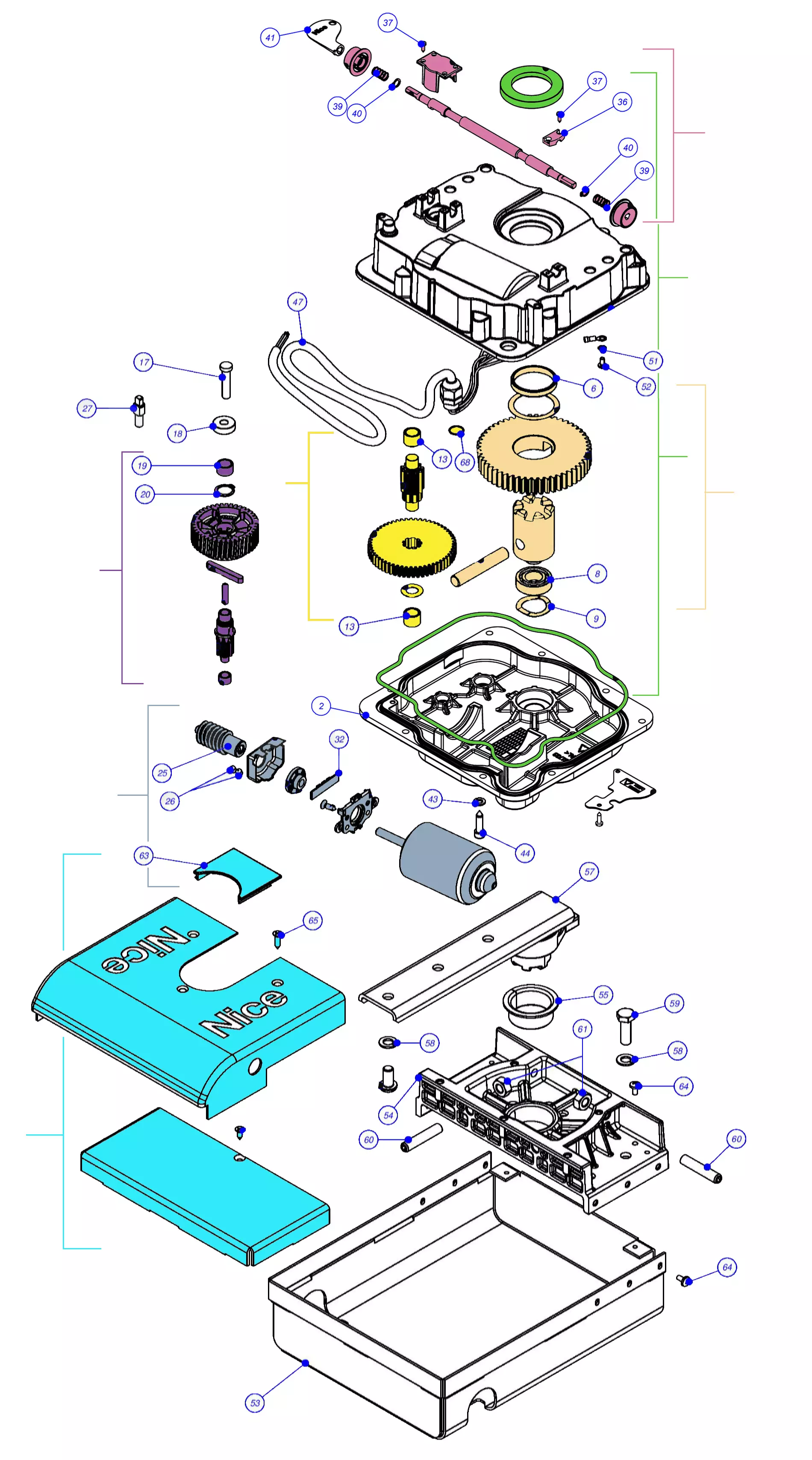 Service parts Nice S-Fab (XME2124)